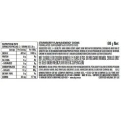 Clif BLOKS Energy Chews 60g Strawberry -Camelbaked Store 0035535 shot energy blocks strawberry