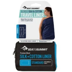 Sea To Summit Silk + Cotton Liner − Rectangular -Camelbaked Store 1242226 silk cotton liner rectangular