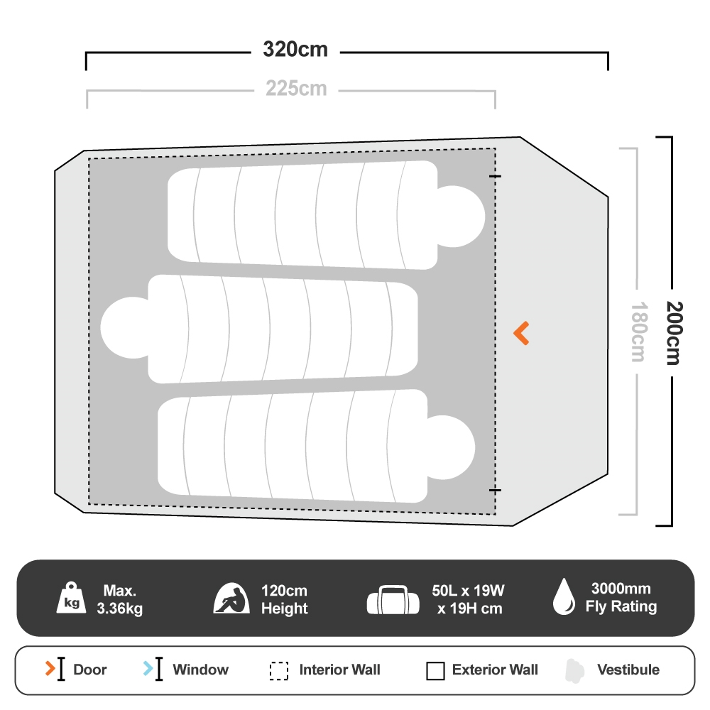Roman Cradle 3P Hiking Tent 17 Roman Cradle 3P Hiking Tent - Image 15