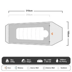 Roman Cradle 1P Hiking Tent -Camelbaked Store 1265729