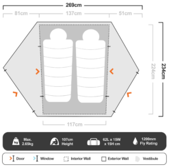 Marmot Tungsten 2−Person Tent -Camelbaked Store 1273868