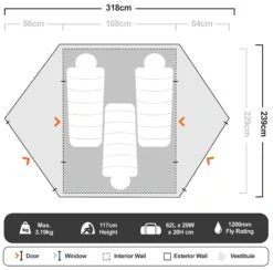 Marmot Tungsten 3−Person Tent -Camelbaked Store 1273894