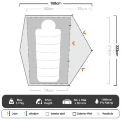 Marmot Tungsten Ultralight 1−Person Tent -Camelbaked Store 1273897