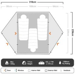 Marmot Tungsten Ultralight 3−Person Tent 23 Marmot Tungsten Ultralight 3−Person Tent -Camelbaked Store 1273901