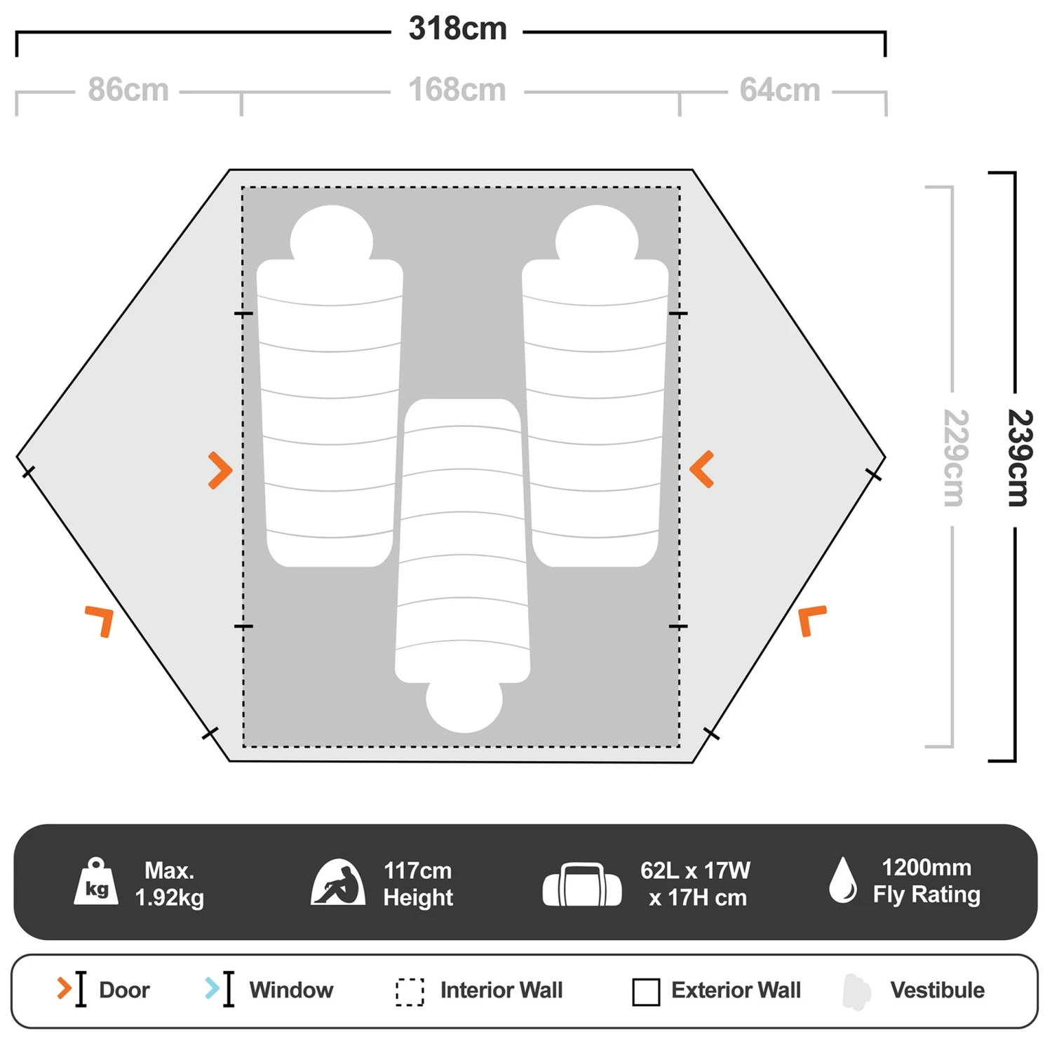 Marmot Tungsten Ultralight 3−Person Tent 13 Marmot Tungsten Ultralight 3−Person Tent - Image 11
