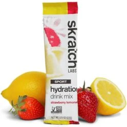 Skratch Labs Hydration Drink Mix 22g Strawberry Lemonade Single Serve -Camelbaked Store 1275809 hydration drink mix 22g strawberry lemonade