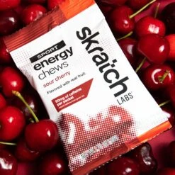 Skratch Labs Energy Chews Sport Fuel 50g Sour Cherry -Camelbaked Store 1275867 skr sport energy chews 50g sour cherry w caffeine